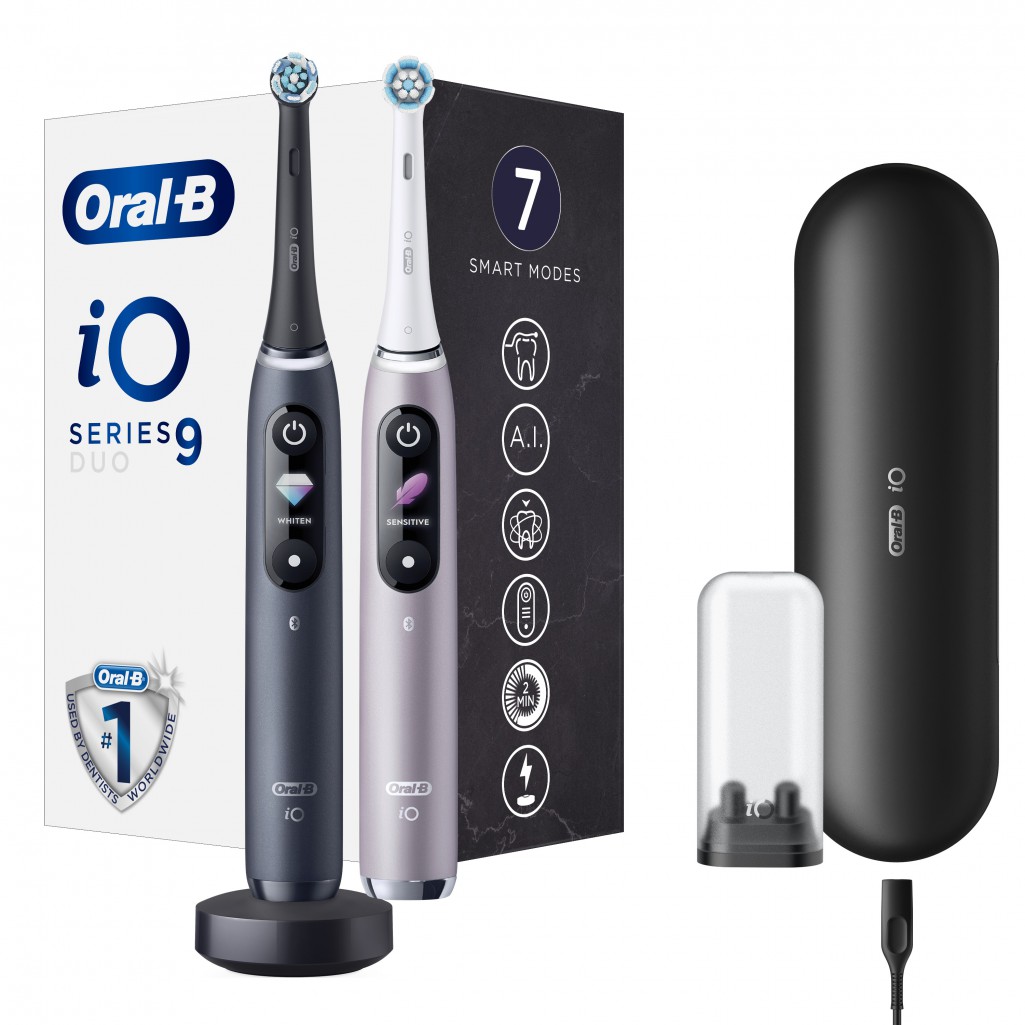 Zestaw szczoteczek magnetycznych Oral-B iO9 Black Onyx oraz Rose Quartz DuoPack