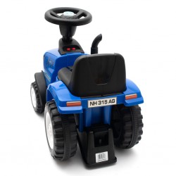 Baby Mix New Holland jeździk traktor z przyczepą i narzędziami niebieski