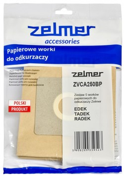 Zestaw 5 szt. worków papierowych Zelmer ZVCA250BP + filtr do odkurzacza