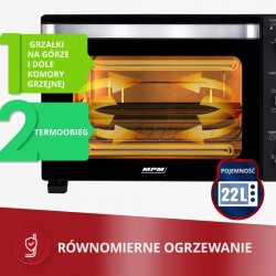 Piekarnik elektryczny z termoobiegiem 22l MPM MPE-14/T