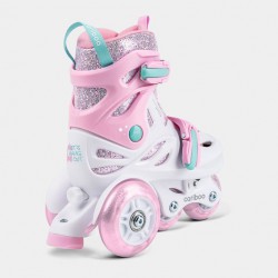 Rolki Cariboo Ballerina do nauki jazdy Pink/Mint (31-35)