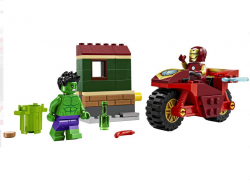 LEGO Marvel Iron Man z motocyklem i Hulk 76287