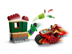 LEGO Marvel Iron Man z motocyklem i Hulk 76287