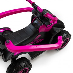 Baby Mix Mega Prime EVA różowy jeździk z rączką quad