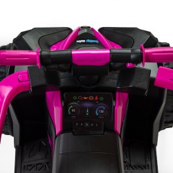 Baby Mix Mega Prime EVA różowy jeździk z rączką quad