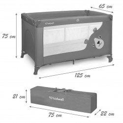 Kidwell Łóżeczko turystyczne dwupoziomowe BLISSY DUO Gray
