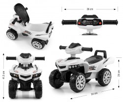 Milly Mally Pojazd Monster Quad White