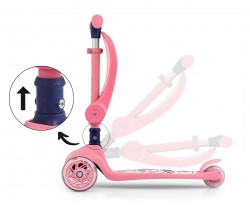 Milly Mally Scooter hulajnoga Fuzzy Pink