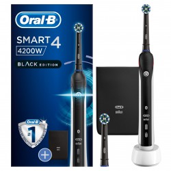 Szczoteczka elektryczna z dwiema końcówkami Oral-B SMART 4 4200W Black Edition i etui