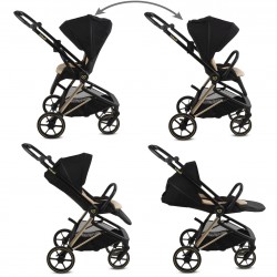 Kidwell Wózek głęboko-spacerowy VELMONT Black/Beige