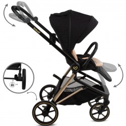 Kidwell Wózek głęboko-spacerowy VELMONT Black/Beige