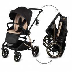 Kidwell Wózek głęboko-spacerowy VELMONT Black/Beige