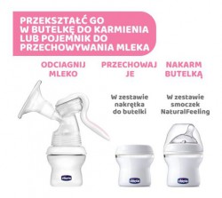 Chicco NaturalFeeling Laktator manulany + wkładki 60 szt.