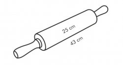 Tescoma Walek do ciasta DELICIA,drew.,25cm, ø 6cm