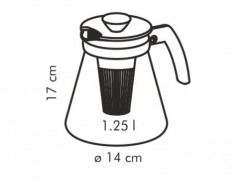 Tescoma Dzbanek TEO 1,25 l, z sitkiem do zaparzania 646622.00