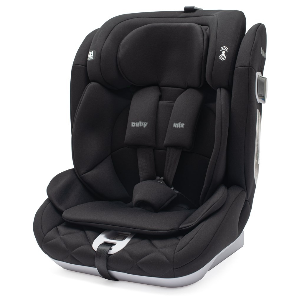 Baby Mix HERO Pro Fotelik samochodowy 76-150cm 9-36kg montaż pasem i-Size black