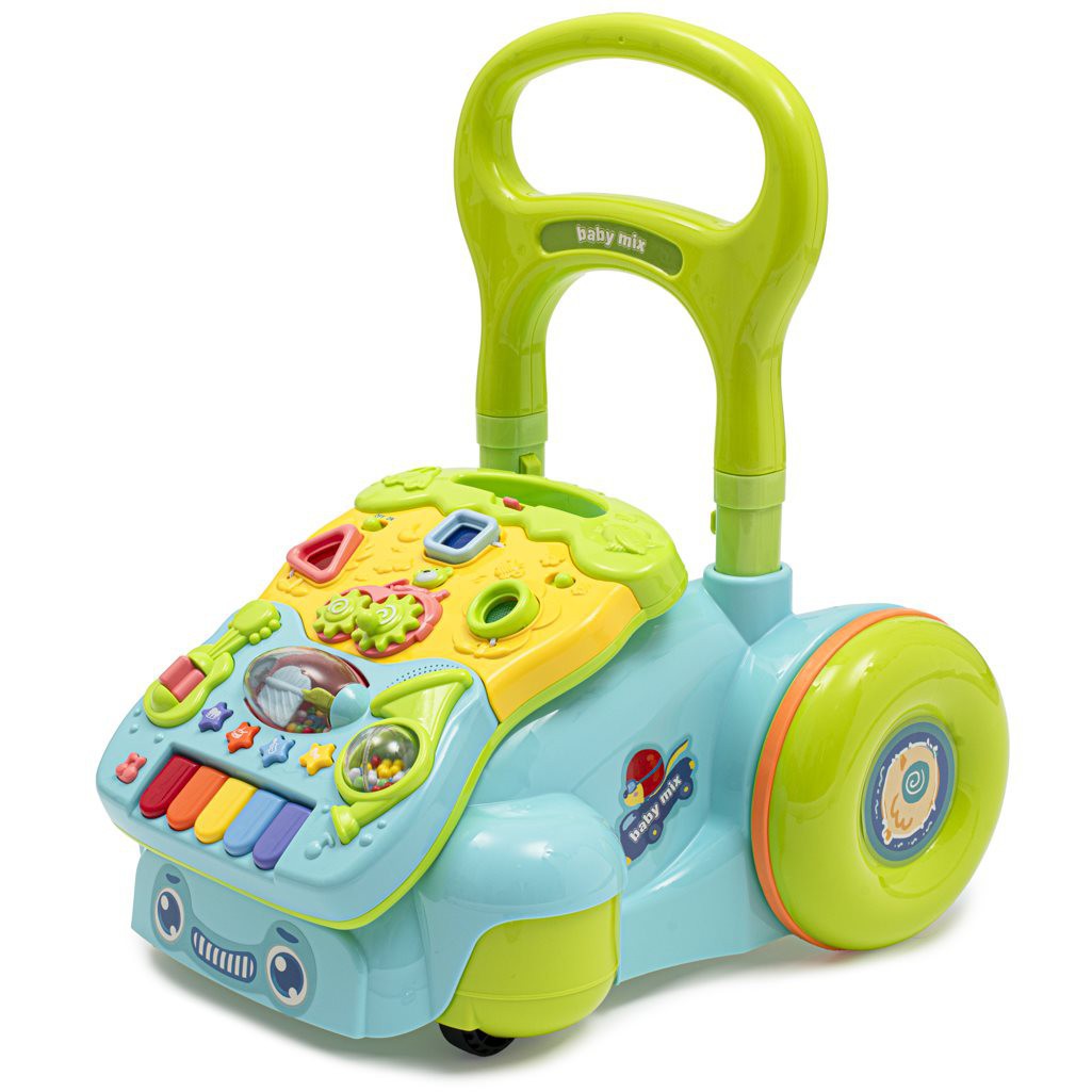 Baby mix chodzik edukacyjny z zabawkami niebieski