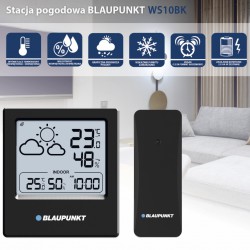 BLAUPUNKT Stacja pogodowa WS 10BK Czarna