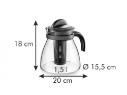 Tescoma Dzbanek MONTE CARLO 1,5 l, z sitkiem do zaparzania, antracytowy 647110.44