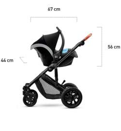 Kinderkraft Prime Wózek uniwersalny 3w1 czarny + Mommy Bag