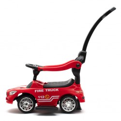 Baby Mix STRAŻ POŻARNA czerwony Dziecięcy jeździk z dźwiękiem i rączką