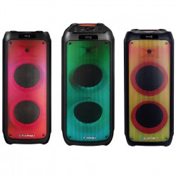 GŁOŚNIK PB 08 DB BLAUPUNKT LED PARTY BOX KARAOKE 2 x MIKROFON  BEZP. BLUETOOTH