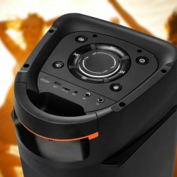 GŁOŚNIK PB 08 DB BLAUPUNKT LED PARTY BOX KARAOKE 2 x MIKROFON  BEZP. BLUETOOTH