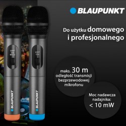 Podwójny mikrofon bezprzewodowy UHF BLAUPUNKT WM-60UDB