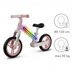Kidwell  Rowerek biegowy SUNO Pink świecąca led rama