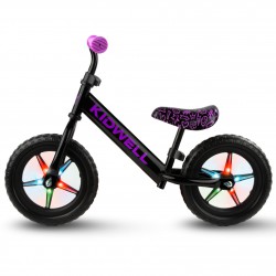 Kidwell Rowerek biegowy REBEL LED Neon pink świecące koła