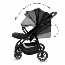 Kidwell Wózek spacerowy ENZO do 22kg UPF 50+ koła piankowo-gumowe black