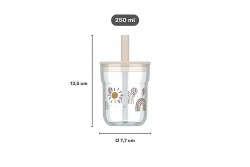SZKLANKA DZIECIĘCA ZE SŁOMKĄ MIO 250ML FOREST FRIENDS 108023065408