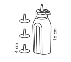 Tescoma butelka dozująca PRESTO 250 ml, 4 końcówki 420728.00