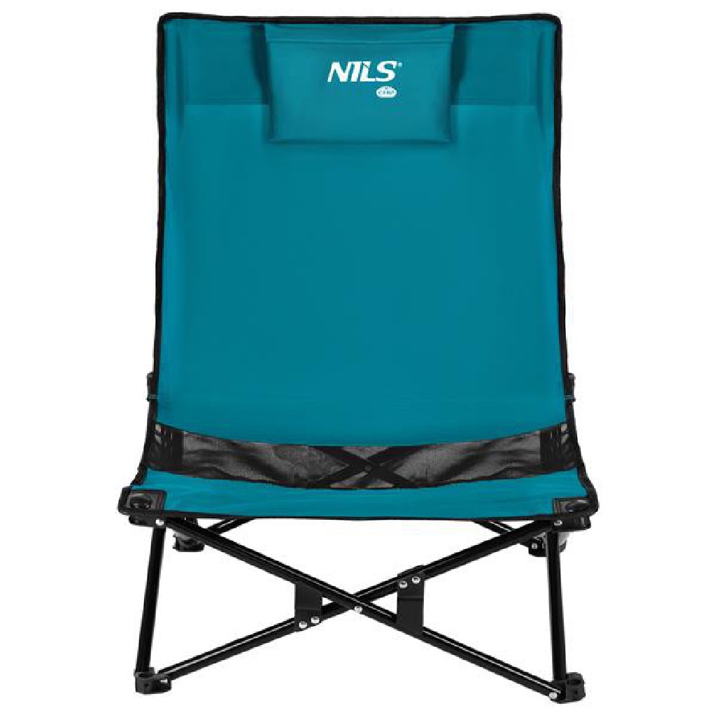NILS NC3306 NIEBIESKO-CZARNE KRZESŁO PLAŻOWE