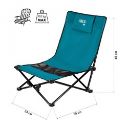 NILS NC3306 NIEBIESKO-CZARNE KRZESŁO PLAŻOWE