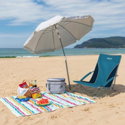 NILS NC3035 NIEBIESKO-SZARE KRZESŁO PLAŻOWE