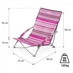 NILS NC3035 RÓŻOWE KRZESŁO PLAŻOWE