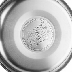 Czajnik Nieelektryczny Florina New Natura Line 1,8L. Z Gwizdkiem, IND. (Satynowy, Uczwyt Drewno)