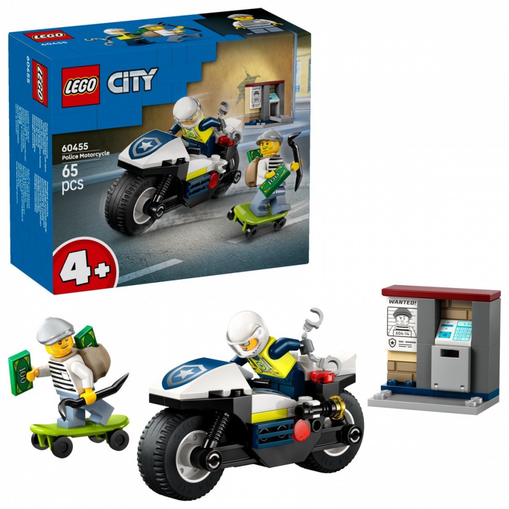Lego City Police Pościg Na Motocyklu Policyjnym 60455