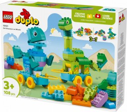 Lego Duplo Town 3 W 1 Dinozaury Na Kółkach 10451