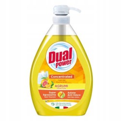 PŁYN DO NACZYŃ DUAL POWER POMPKA 1L CITRUS