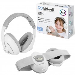 Kidwell Słuchawki wygłuszające ochronne ORSO Gray 2w1 dla dzieci gray misie