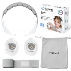 Kidwell Słuchawki wygłuszające ochronne ORSO Gray 2w1 dla dzieci gray misie
