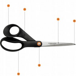 Nożyczki Krawiecki Fiskars 21cm 1074547 (1019197) Czarne