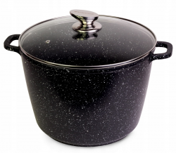 Garnek Kamille 4408 Czarny Marmurkowy 10 l