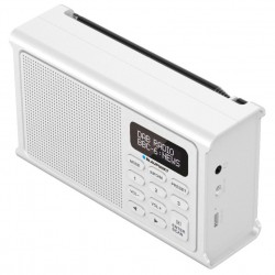 Radio Cyfrowe Blaupunkt DR 3WH Białe AKUM. (DAB+/FM/RDS/BT/ZEGAR/ALARM)