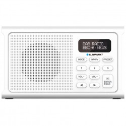 Radio Cyfrowe Blaupunkt DR 3WH Białe AKUM. (DAB+/FM/RDS/BT/ZEGAR/ALARM)