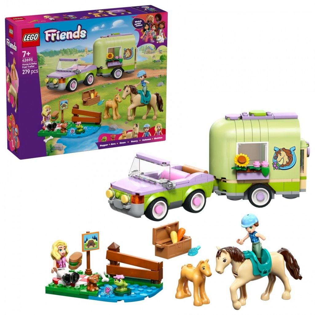 Lego Friends Przyczepa Z Koniem I Źrebaczkiem 42695