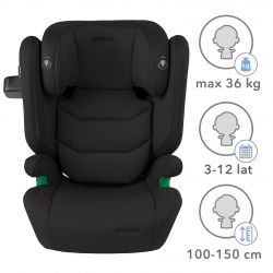 Kidwell Fotelik samochodowy TENDO BLACK 100-150cm ISOFIX