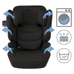 Kidwell Fotelik samochodowy TENDO BLACK 100-150cm ISOFIX